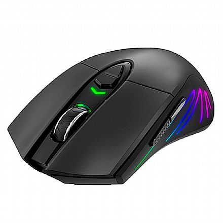 Mouse - Mouse Gamer sem Fio Havit - 7000dpi - 7 Botões - Iluminação RGB - HV-MS1021W