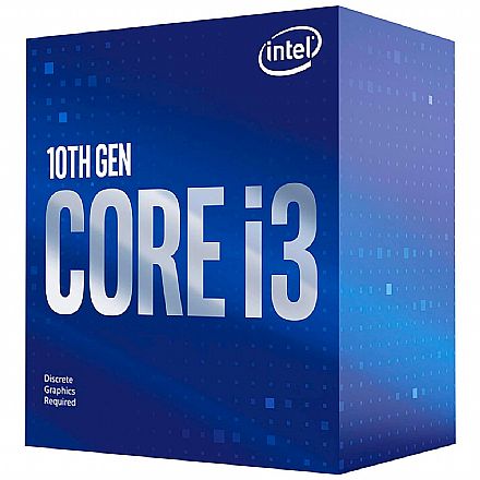Processador Intel - Intel® Core i3 10105F - LGA 1200 - 3.7GHz (Turbo 4.4GHz) Cache 6MB - 10ª Geração - BX8070110105F