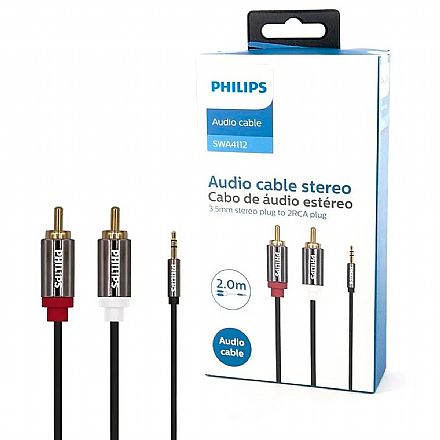 Cabo & Adaptador - Cabo P2 para RCA - 2 metros - Philips SWA4112/59