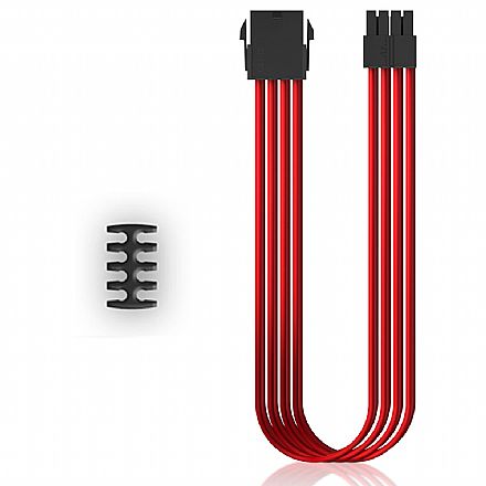 Cabo & Adaptador - Extensor de Cabo 8 Pinos - 30cm - Vermelho - Deepcool EC300-CPU8P-RD