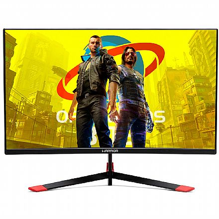 Monitor - Monitor Gamer 24" Multilaser Curvo Warrior - Full HD - 144Hz - 1ms - MN101