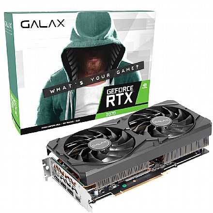 Placa de Vídeo - GeForce RTX 3070 8GB GDDR6 256bits - 1 Click O.C - Galax 37NSL6MD2KOC - Selo LHR