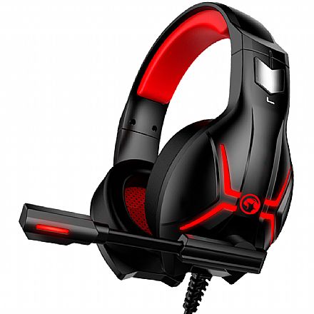 Fone de Ouvido - Headset Gamer Marvo Scorpion HG8928 - LED Vermelho - Conector USB e P2