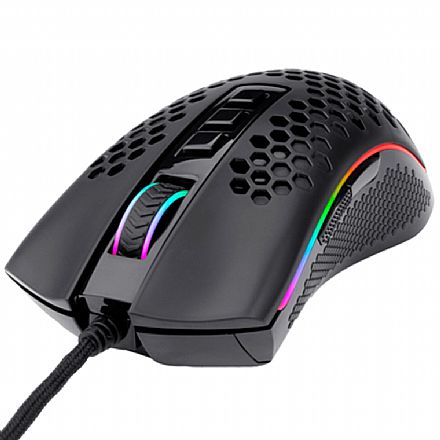 Mouse - Mouse Gamer Redragon Storm - 12400dpi - 7 Botões Programáveis - RGB - M808-RGB