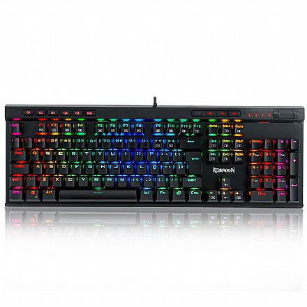 Teclado - Teclado Mecânico Gamer Redragon Vata Pro - ABNT2 - RGB Chroma - Switch Azul - K580RGB-PRO