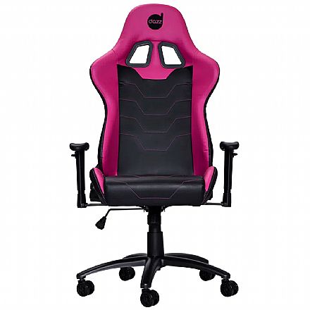 Cadeiras - Cadeira Gamer Dazz Serie M - Encosto Reclinável - Rosa e Preta - 625170
