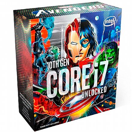 Processador Intel - Intel® Core i7 10700KA - LGA 1200 - 3.8GHz (Turbo 5.1GHz) - Cache 16MB - 10ª Geração - Marvel`s Avengers Collector`s Edition Packaging - BX8070110700KA