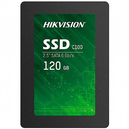 SSD - SSD 120GB Hikvision - SATA - Leitura 550MB/s - Gravação 420MB/s - 3D NAND - HS-SSD-C100