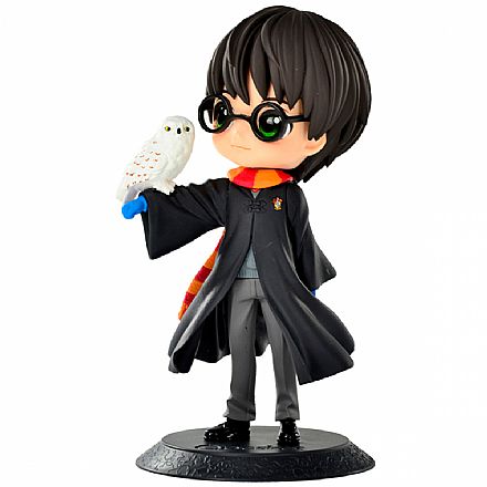 Brinquedo - Action Figure - Harry Potter - Harry Potter com Hedwig - Q Posket - Bandai Banpresto 20915