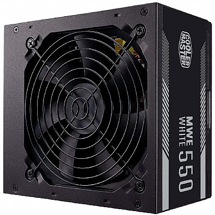 Fonte - Fonte 550W Cooler Master MWE - PFC Ativo - Eficiência 80% - 80 PLUS® White - MPE-5501-ACAAW-BR