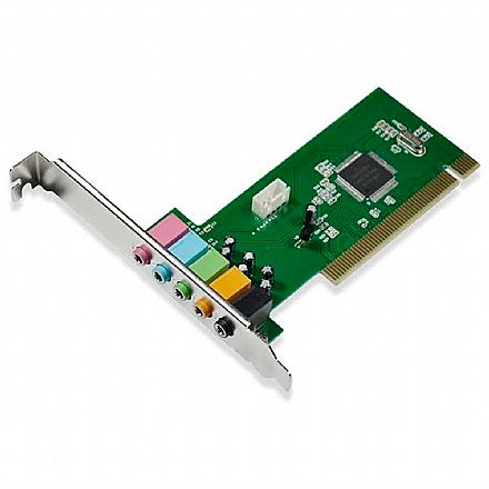 Placa de Som - Placa de Som - 5.1 Canais - 32bits - PCI