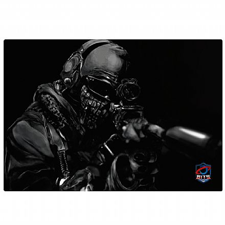 Mouse pad - Mousepad Bits Gamer Soldado - Grande: 400 x 280mm