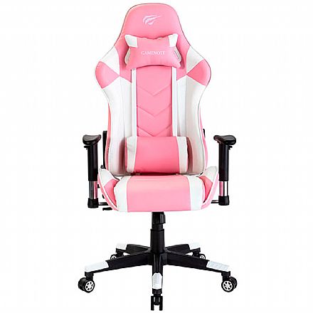 Cadeiras - Cadeira Gamer Havit GC932 - Rosa e Branca