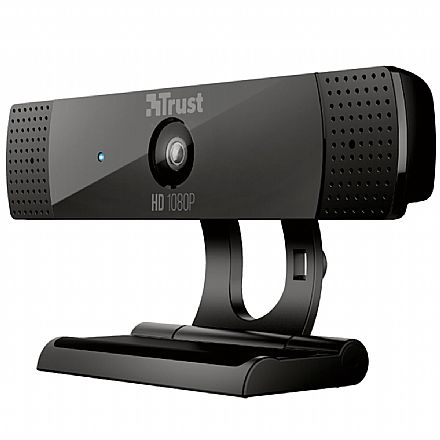 Webcam - Web Câmera Trust Vero GXT 1160 - Vídeochamadas em Full HD 1080p - com Microfone - T22397