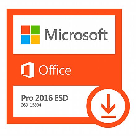 Software - Microsoft Office 2016 Pro Plus - Para 1 PC - Licença Vitalícia - 269-16804 - Versão Download