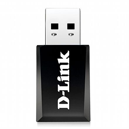 Placas e Adaptadores de rede - USB Adaptador Wi-Fi D-Link DWA-182 Nano - AC1200 - USB 3.0 - Dual Band 2.4 GHz e 5 GHz - MU-MIMO