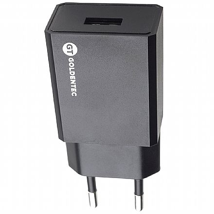 Carregadores - Carregador de Parede USB - Goldentec GT CP1.0 - 10W - USB de 2.1A - Preto - 39846