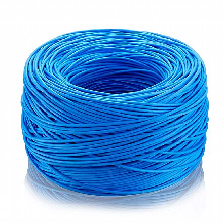 Cabo de rede - Caixa de Cabo UTP para Redes e Sistemas de Segurança - Multilaser RE065 - 305 metros - Azul