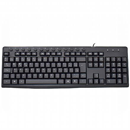 Teclado - Teclado USB Multimidia K-Mex KM-6028 - ABNT2