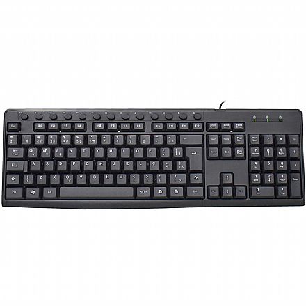 Teclado - Teclado USB Multimidia K-Mex KM-6328U - ABNT2