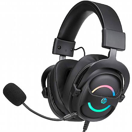 Fone de Ouvido - Headset Gamer HP DHE-8006 - 7.1 Surround - RGB - Microfone - USB - 9NG19AA