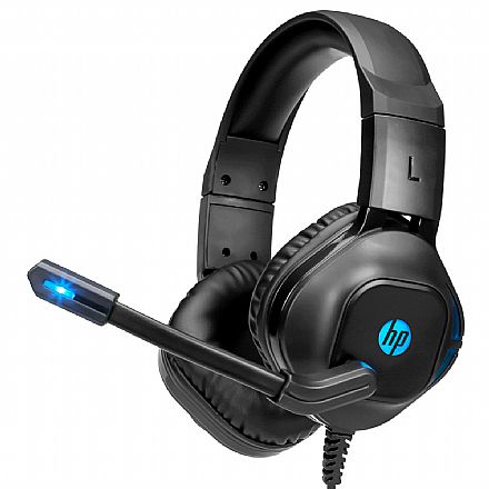 Fone de Ouvido - Headset Gamer HP DHE-8002 - LED - Controle de Volume e Microfone - Conector P2 - 9NG13AA