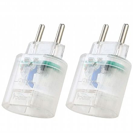Filtro de linha - Kit Protetor Contra Raios Clamper iClamper Pocket 2P - DPS - Transparente - 10191 - 2 unidades