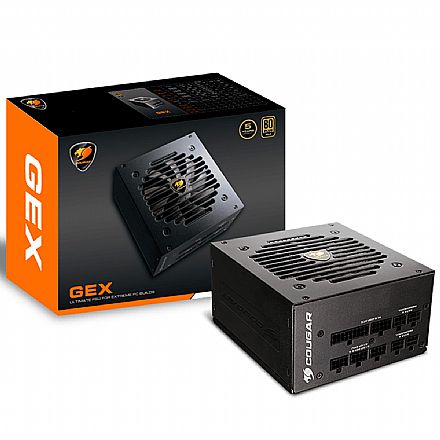 Fonte - Fonte 850W Cougar GEX850 - Modular - PFC Ativo - Eficiência 87% - 80 PLUS® Gold