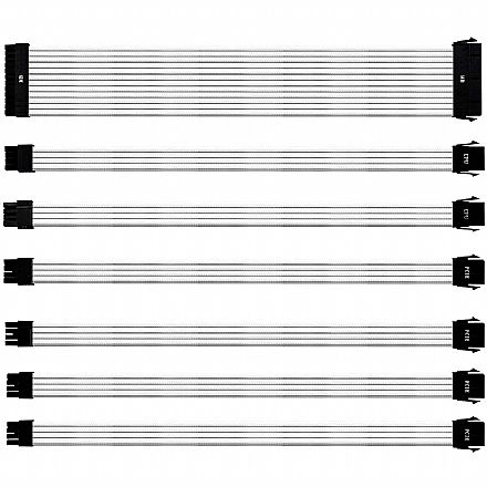 Cabo & Adaptador - Kit de Extensão de Cabo Sleeved - Branco - Cooler Master CMA-NEST16XXWT1-GL
