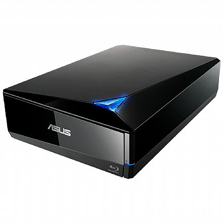 Gravador - Gravador Blu-Ray e DVD Externo Asus BW-16D1X-U/BLK - Suporte M-Disc - USB 3.0