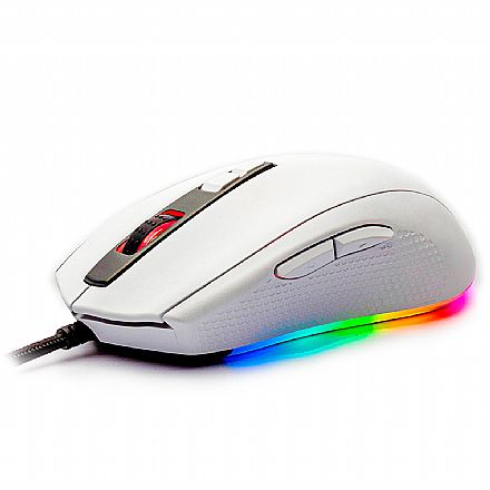 Mouse - Mouse Gamer Motospeed V60 - 10000dpi - RGB - 7 Botões - Branco - FMSMS0006BRO