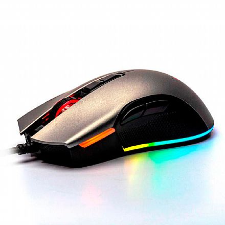Mouse - Mouse Gamer Motospeed V70 - 16000dpi - RGB - 7 Botões - Cinza FMSMS0009CIZ