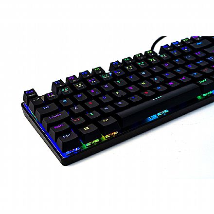 Teclado - Teclado Mecânico Gamer Motospeed CK104 - ABNT2 - RGB - Switch Azul - FMSTC0062PTO