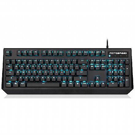 Teclado - Teclado Mecânico Gamer Motospeed CK95 - Padrão US - LED Azul - Switch Azul - FMSTC0029AZL