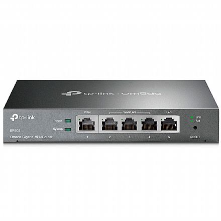 Roteador Load Balance - Roteador Load Balance TP-Link ER605 - até 4 portas WAN (redundante) Gigabit - SafeStream - VPN Multi-Wan
