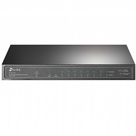 Rede Switch - Switch 10 portas TP-Link TL-SG1210P - 9 portas Gigabit - PoE - 1 porta SFP