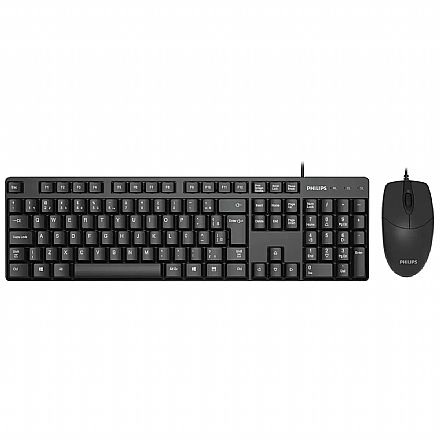 Kit Teclado e Mouse - Kit Teclado e Mouse Philips SPT6254 - ABNT2 - 1000dpi