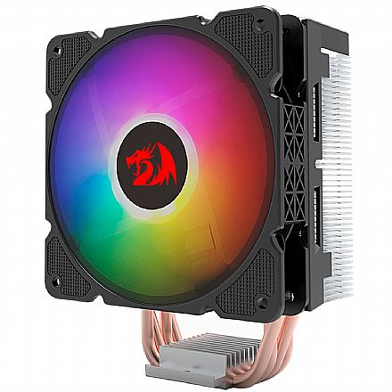 Cooler CPU - Cooler para Processador Redragon Effect CC-2000 - Intel / AMD - RGB Chroma