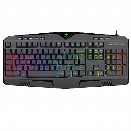 Teclado - Teclado Gamer T-Dagger Submarine - ABNT2 - RGB - T-TGK205