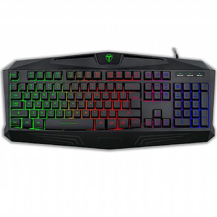 Teclado - Teclado Gamer T-Dagger Tanker Rainbow - ABNT2 - RGB - T-TGK106