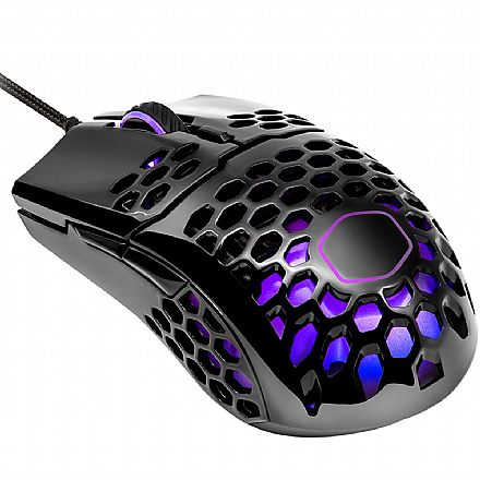 Mouse - Mouse Gamer Cooler Master MM711 - 16000dpi - 6 Botões - RGB - Preto Brilho - MM-711-KKOL2