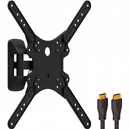 Acessórios para TV - Suporte para TV/Monitor - Articulado - VESA universal de 26" a 55" - com Cabo HDMI - ELG KF4H25