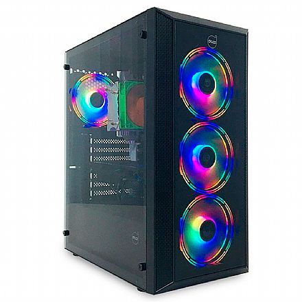 Gabinete - Gabinete Gamer Dazz Netuno 63000005 - Lateral em Acrilíco - USB 3.0