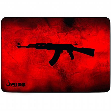 Mouse pad - Mousepad Gamer Rise Mode AK47 - Grande: 420 x 290mm - Vermelho - RG-MP-05-AKR