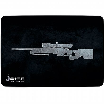 Mouse pad - Mousepad Gamer Rise Mode Sniper - Médio: 290 x 210mm - Cinza - RG-MP-04-SPG