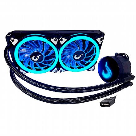 Water Cooler - Water Cooler Rise Mode Frost 240mm - RGB - Preto - RM-WCB-02-RGB
