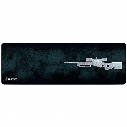 Mouse pad - Mousepad Gamer Rise Mode Sniper - Extra Grande: 900 x 300mm - Cinza - RG-MP-06-SPG
