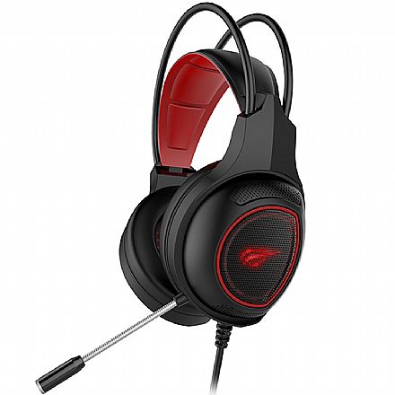 Fone de Ouvido - Headset Gamer Havit HV-H2239D - Microfone - LED - Conector P2 e USB para iluminação