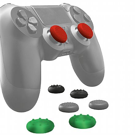 Joystick & Volante - Protetor Thumb Grips Analógico para controle de Playstation - Pack com 8 - Trust GXT-262 - T20814