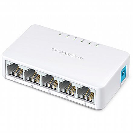 Rede Switch - Switch 5 Portas Mercusys MS105 - 5 Portas 10/100Mbps